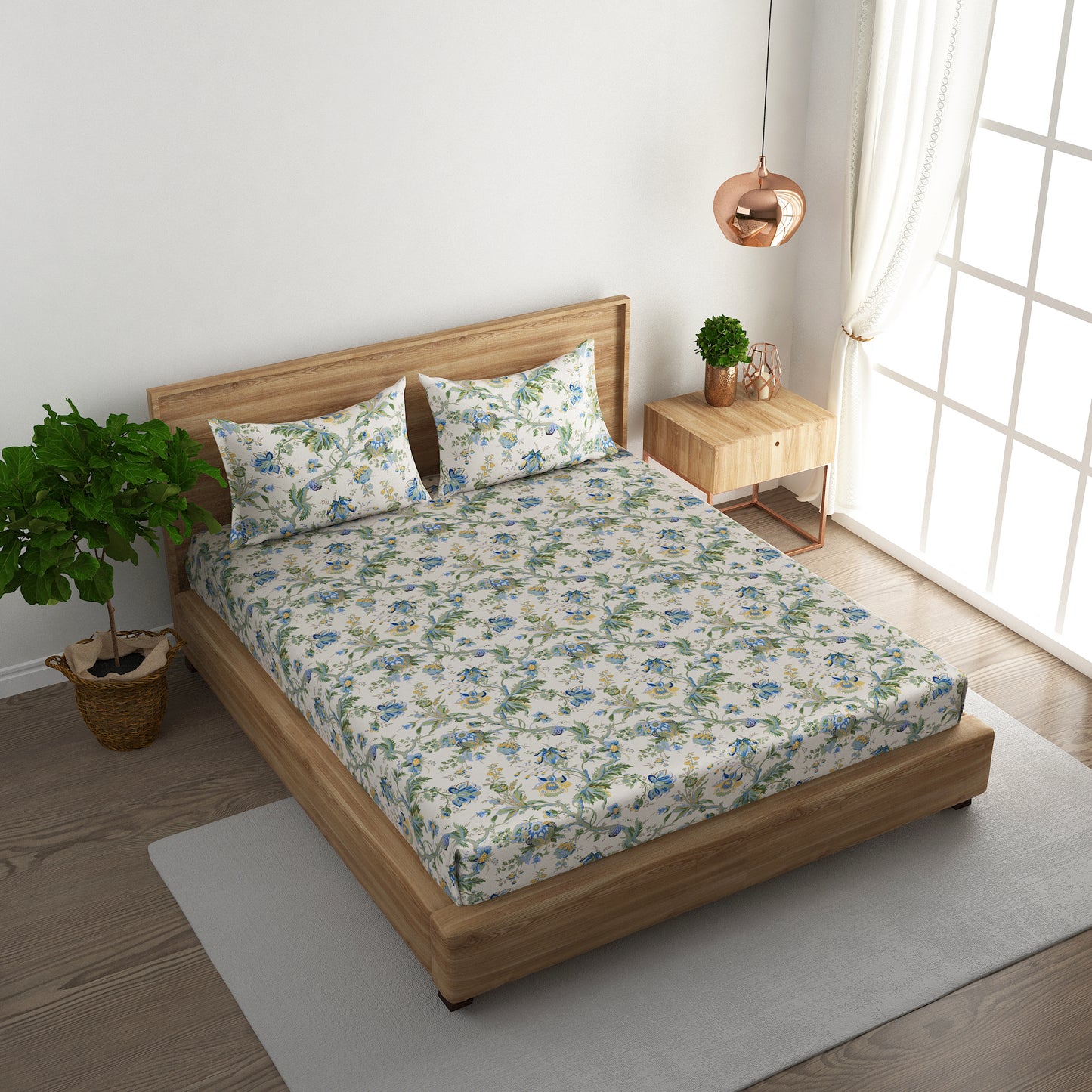 Royal Botanica 100x100 inches Cotton Bedsheet