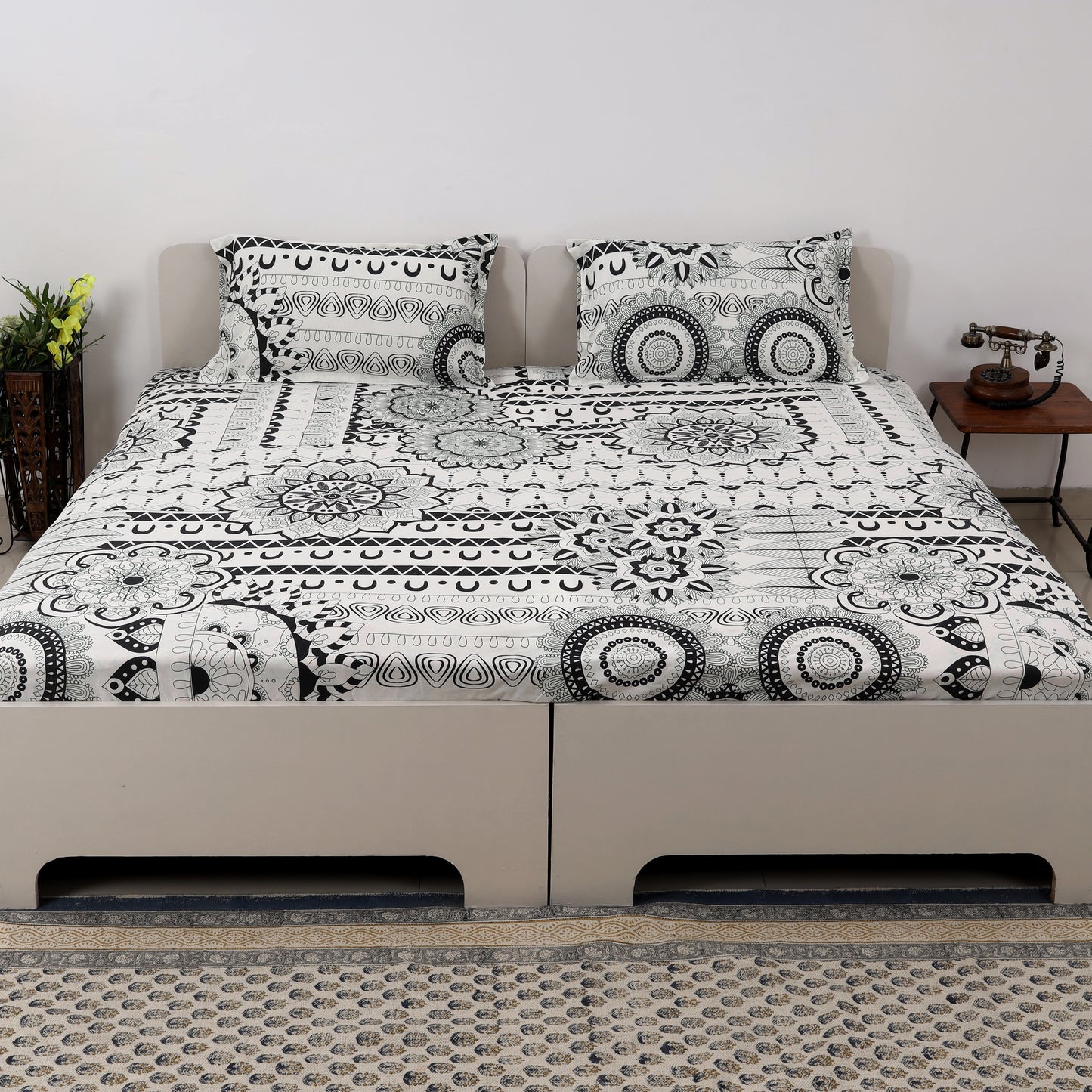 Mandala Mirage 100x100 inches Cotton Bedsheet