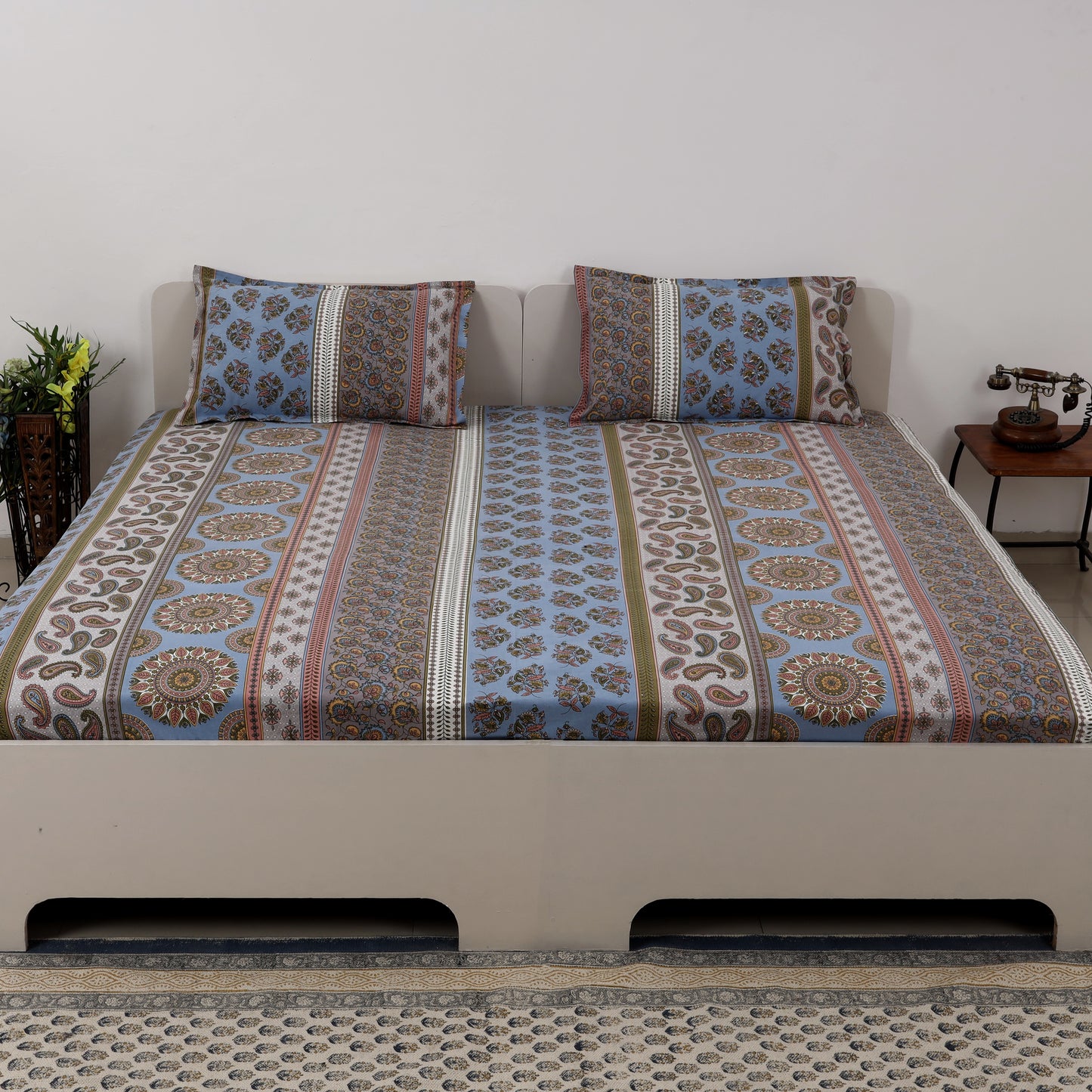 Royal Rustica 100x100 inches Cotton Bedsheet