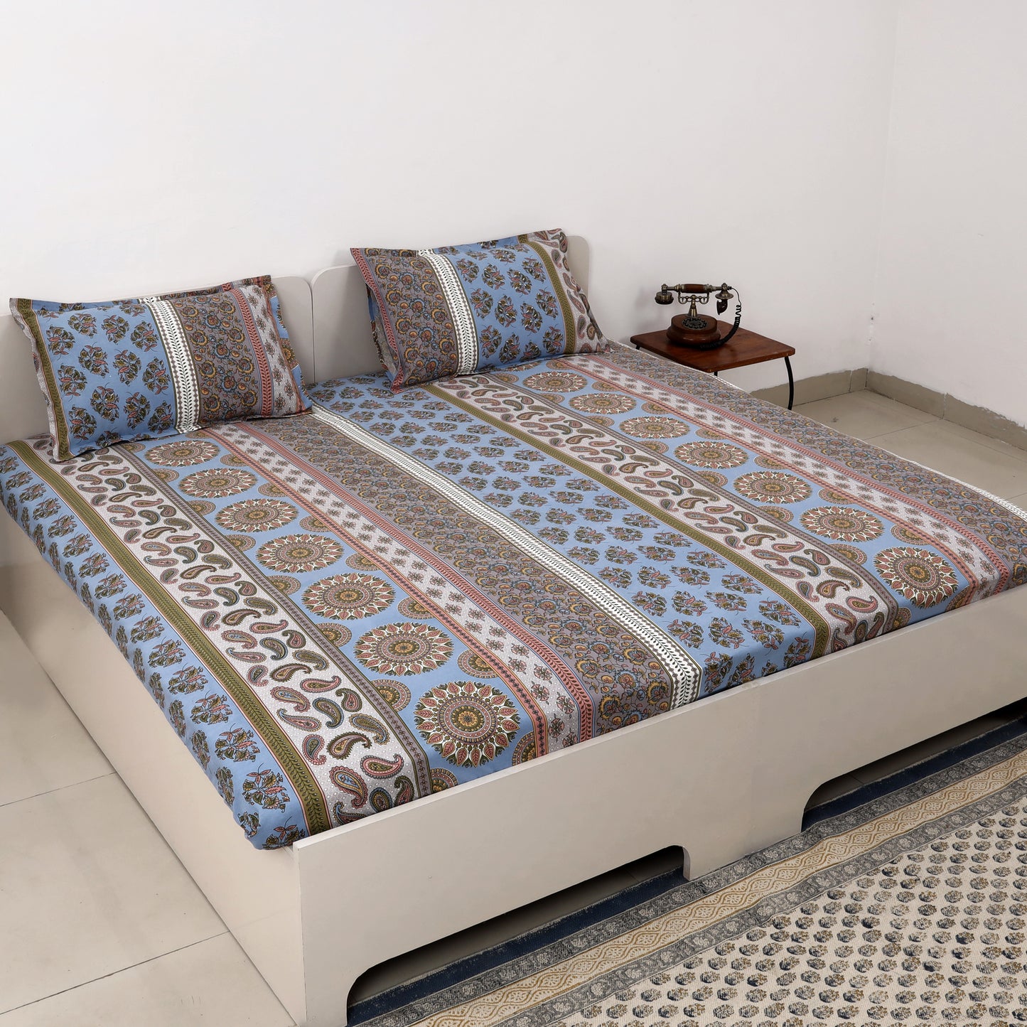 Royal Rustica 100x100 inches Cotton Bedsheet