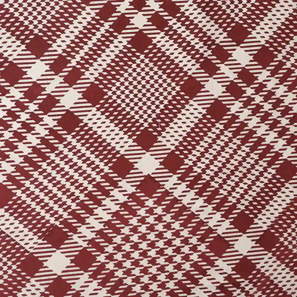 Tartan check and stripe cotton super king bedsheet with pillow covers