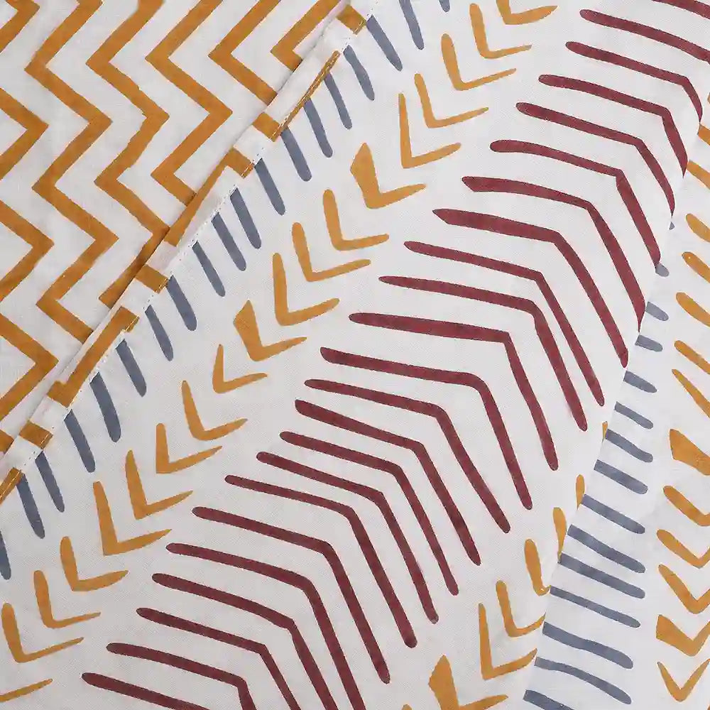 Coastal chevron pure cotton single dohar
