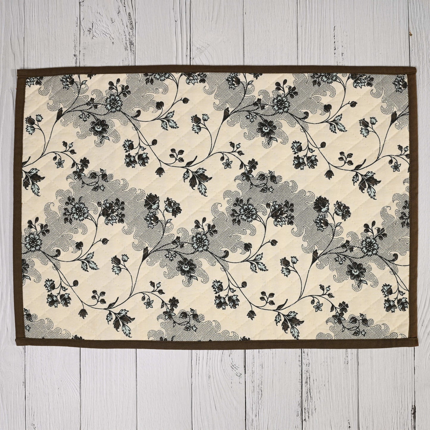 Vintage Quilted Floral Cotton Placemat (set of 4)