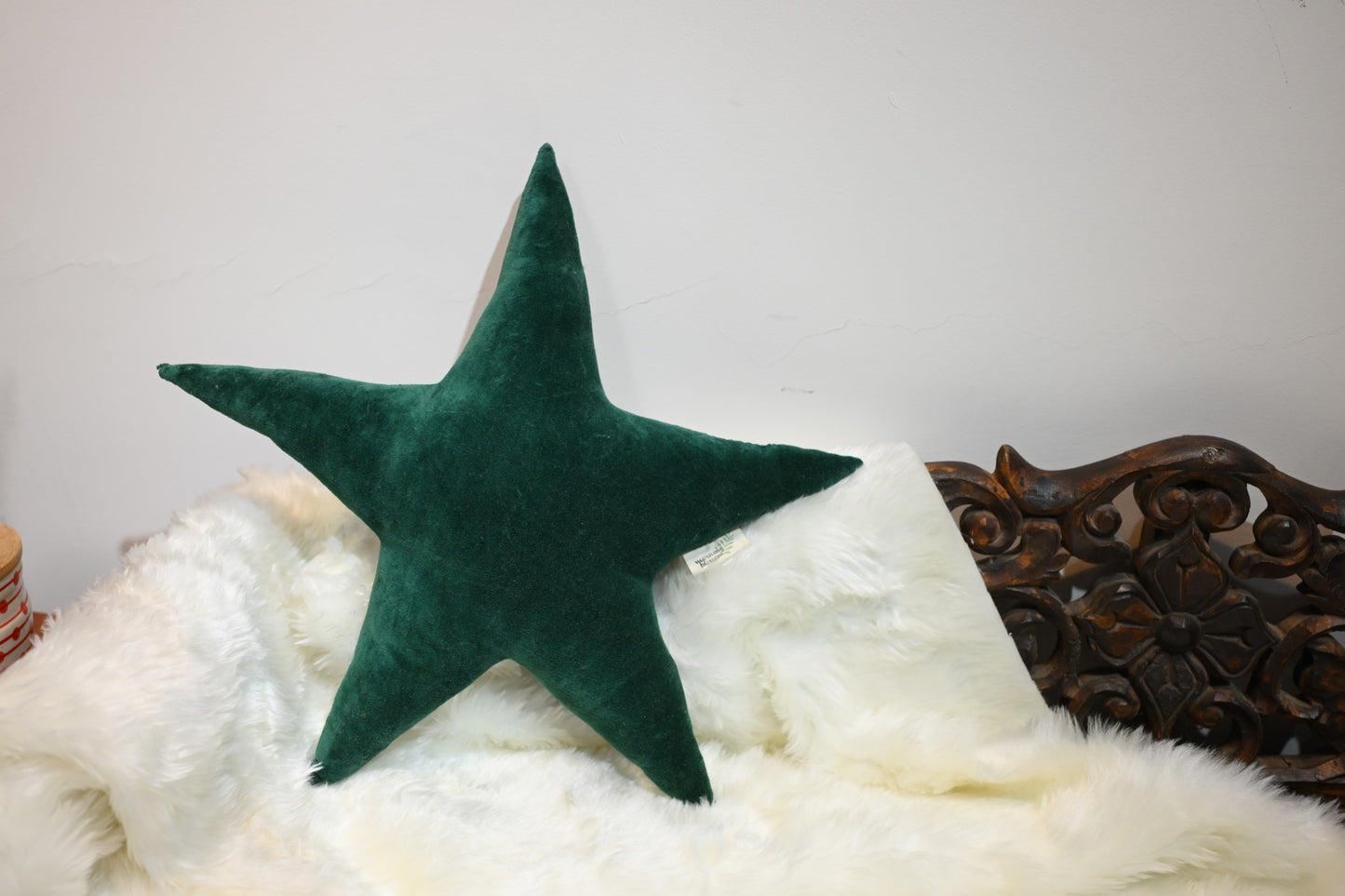 Green velvet shape cushions ( star,cloud)
