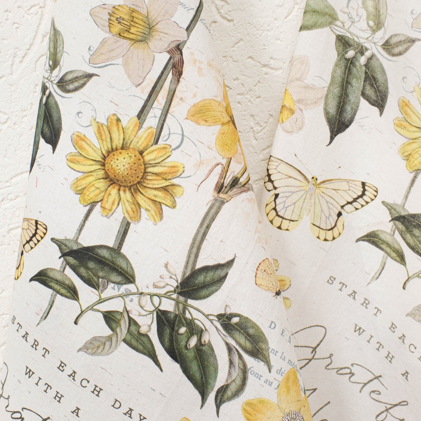 Sunshine Floral Kitchen Towels with loop (set of 2)