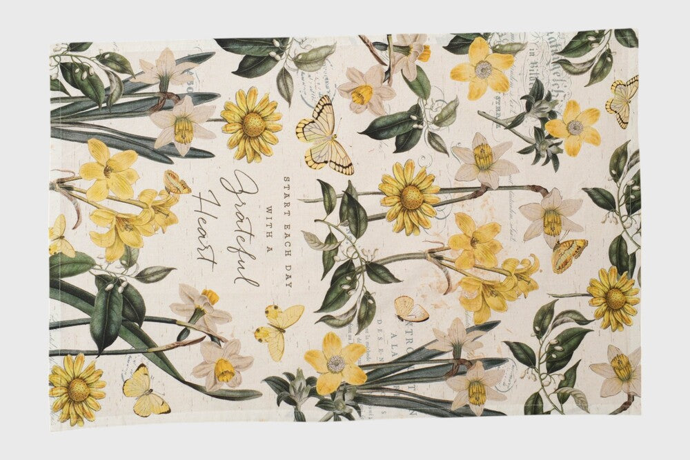 Sunshine Floral Kitchen Towels with loop (set of 2)