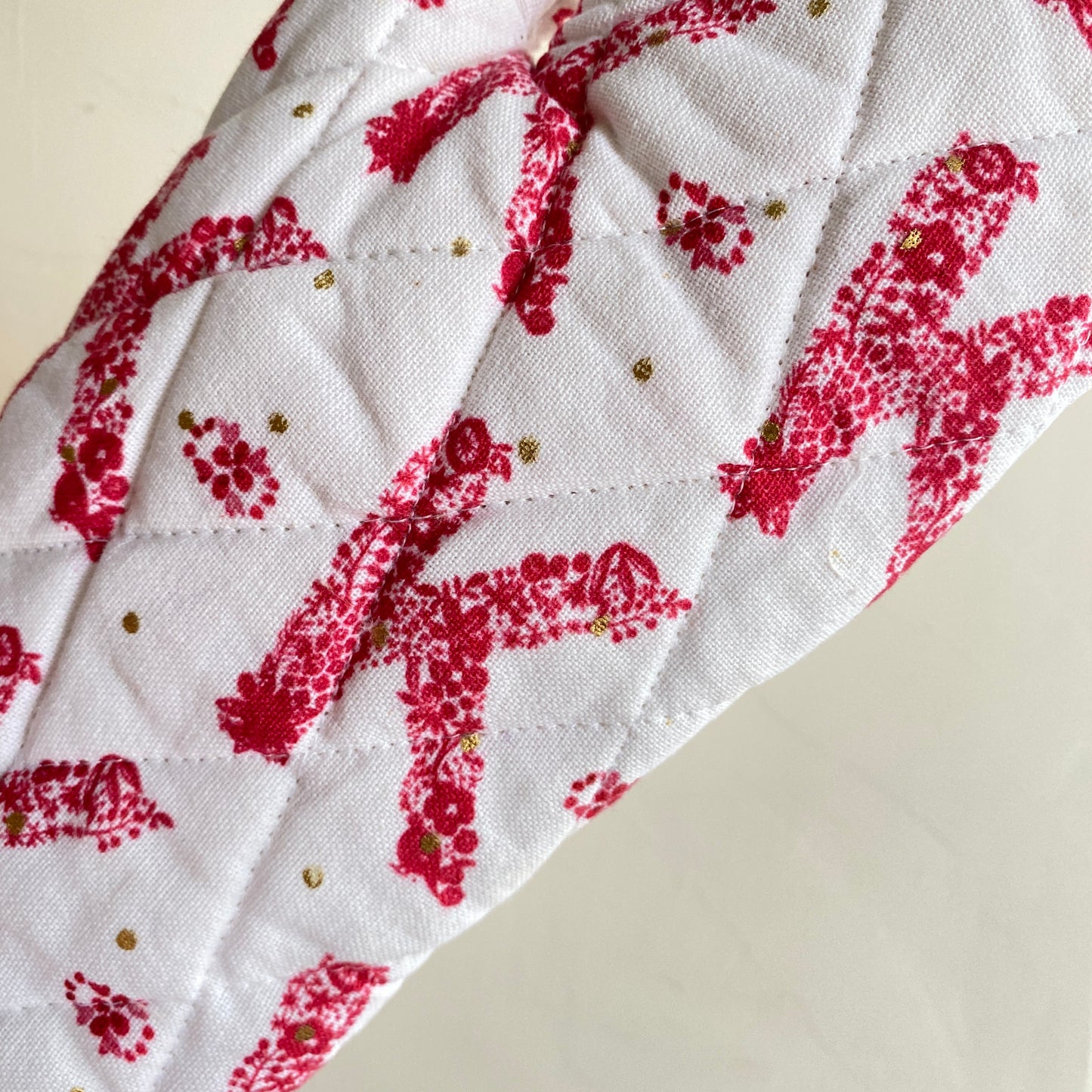 K Is for Kitchen – Quilted Cotton Oven Mitts in Coral Bloom (Set of 2)