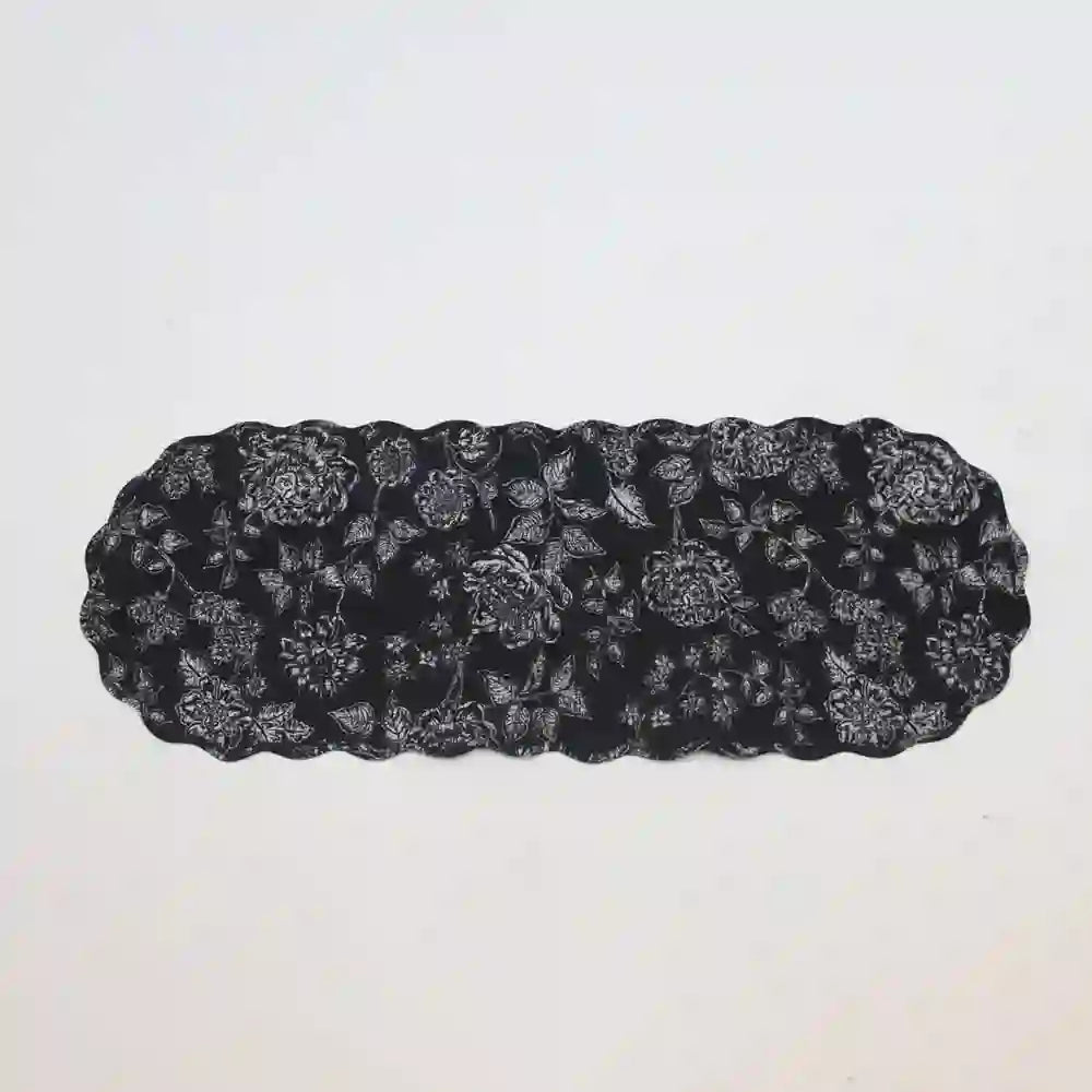 Wavy quilted Floral Cotton Table Runner (small)