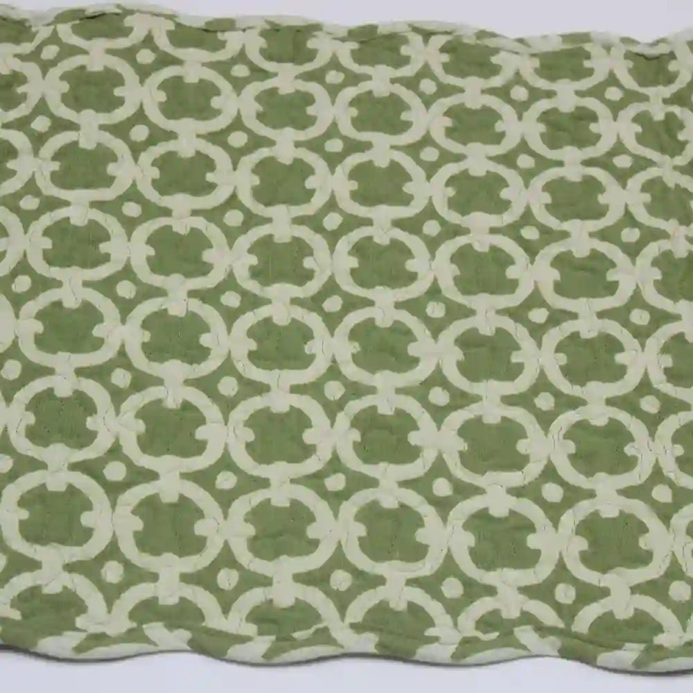 Quilted Geometric Cotton Table Runner (small)