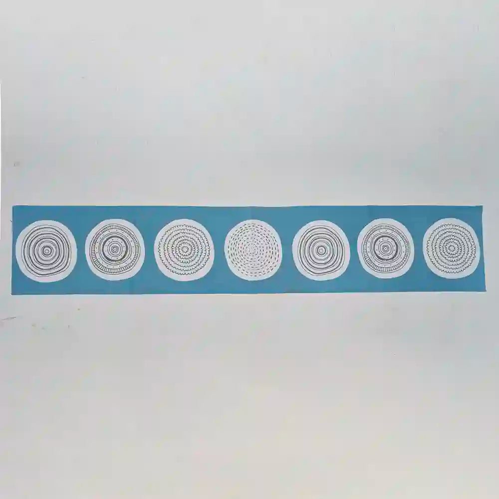 Coastal Circles Cotton Table Runner (large)
