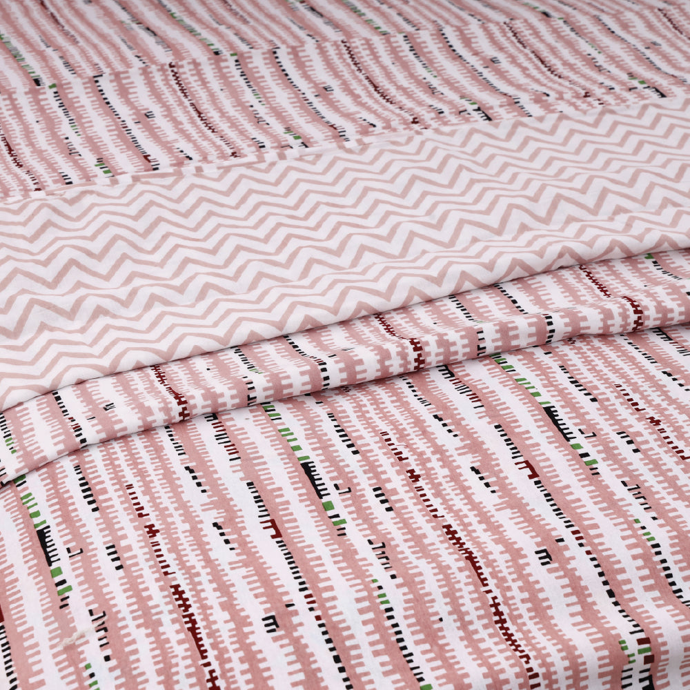 Textured stripe 108x108 inches Cotton Bedsheet