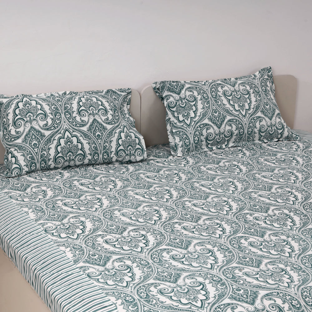 Royal damask 100 x 100 inches cotton bedsheets