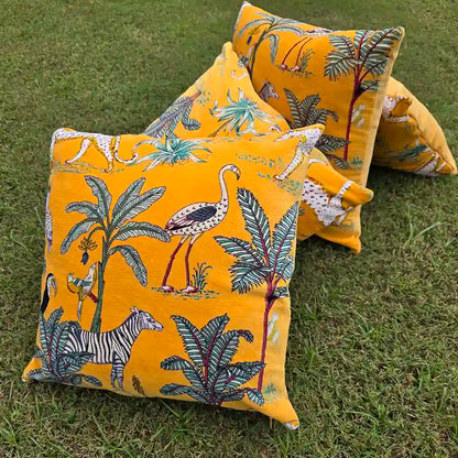 Tropical Safari Velvet Cushion Cover (set of 2)