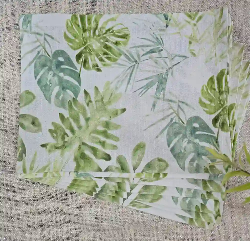 Tropical Leaves Cotton Placemat (set of 6)