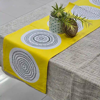 Sunny Mandala Cotton Table Runner (large)