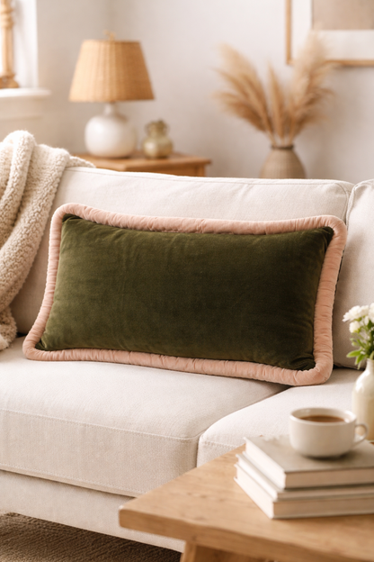 olive cushion cover