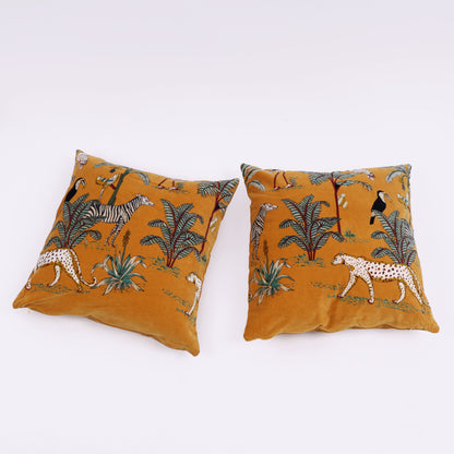 Tropical Safari Velvet Cushion Cover (set of 2)