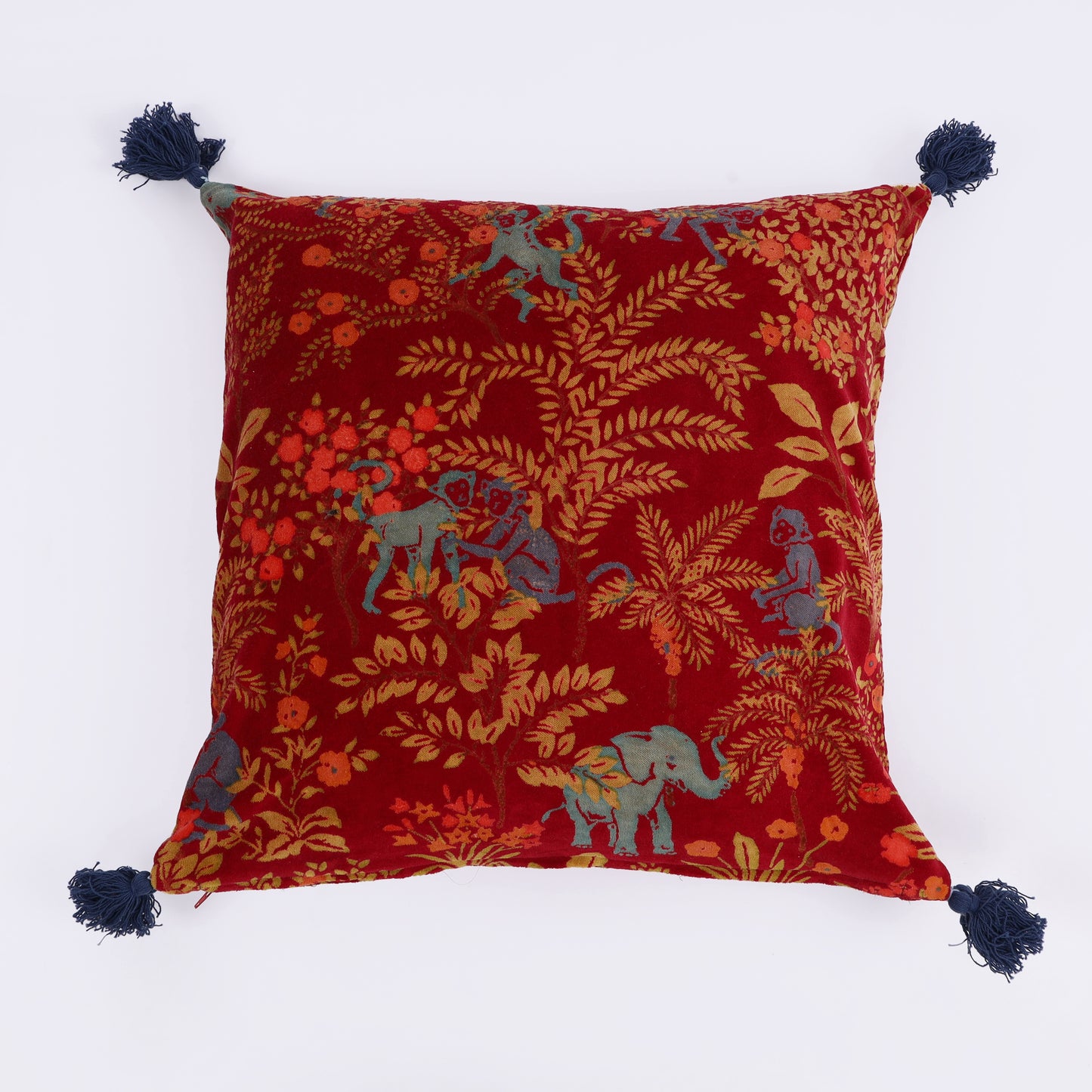 Jungle jamboree velvet cushion cover (Set of 2)