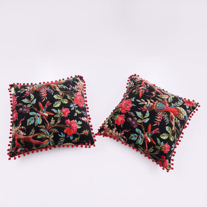 Enchanted Garden Velvet Cushion Cover (set of 2)