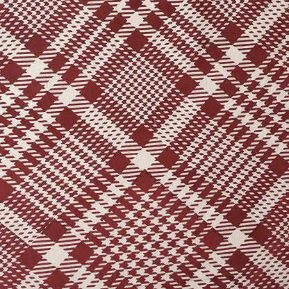 Tartan check and stripe cotton super king bedsheet with pillow covers