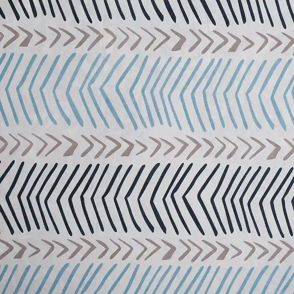 Herringbone leaf cotton super king bedsheet with pillow covers