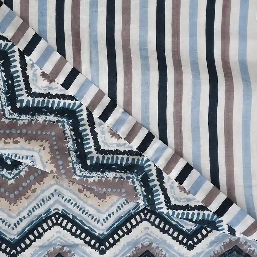 Serene stripes cotton double dohar