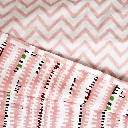 Pink chevron pure cotton double dohar