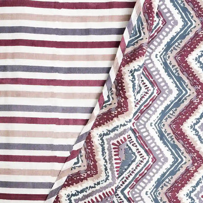 Bohemian zigzag pure cotton single dohar