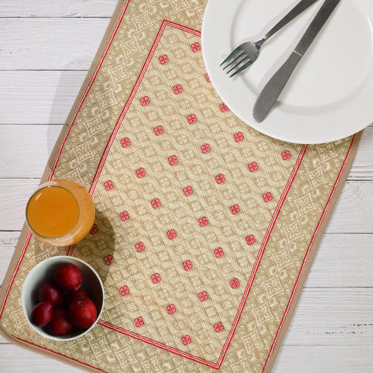 Intricate Quilted Diamond Cotton Placemat (set of 6)