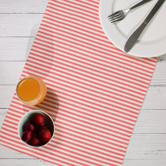 Classic Red Stripe Cotton Placemat (set of 6)