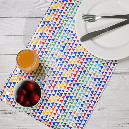 Playful Triangle Laminated Table Placemats (Set of 6)