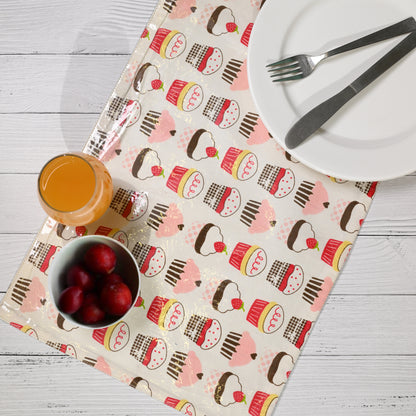 Playful Cupcake Laminated Cotton Table Placemats (set of 6)