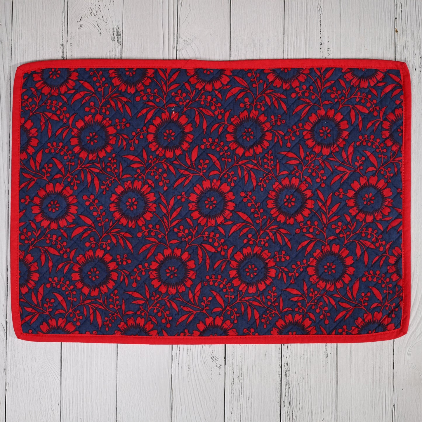 Floral fun quilted cotton placemat (set of 6)