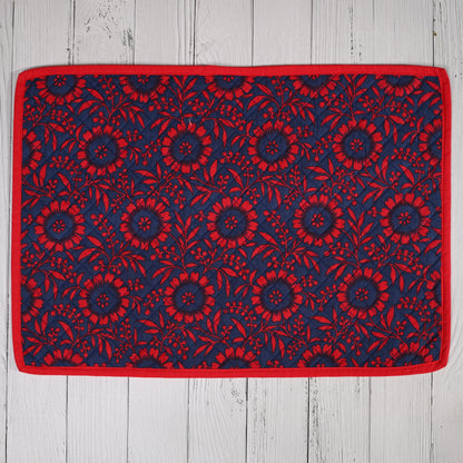Floral fun quilted cotton placemat (set of 6)