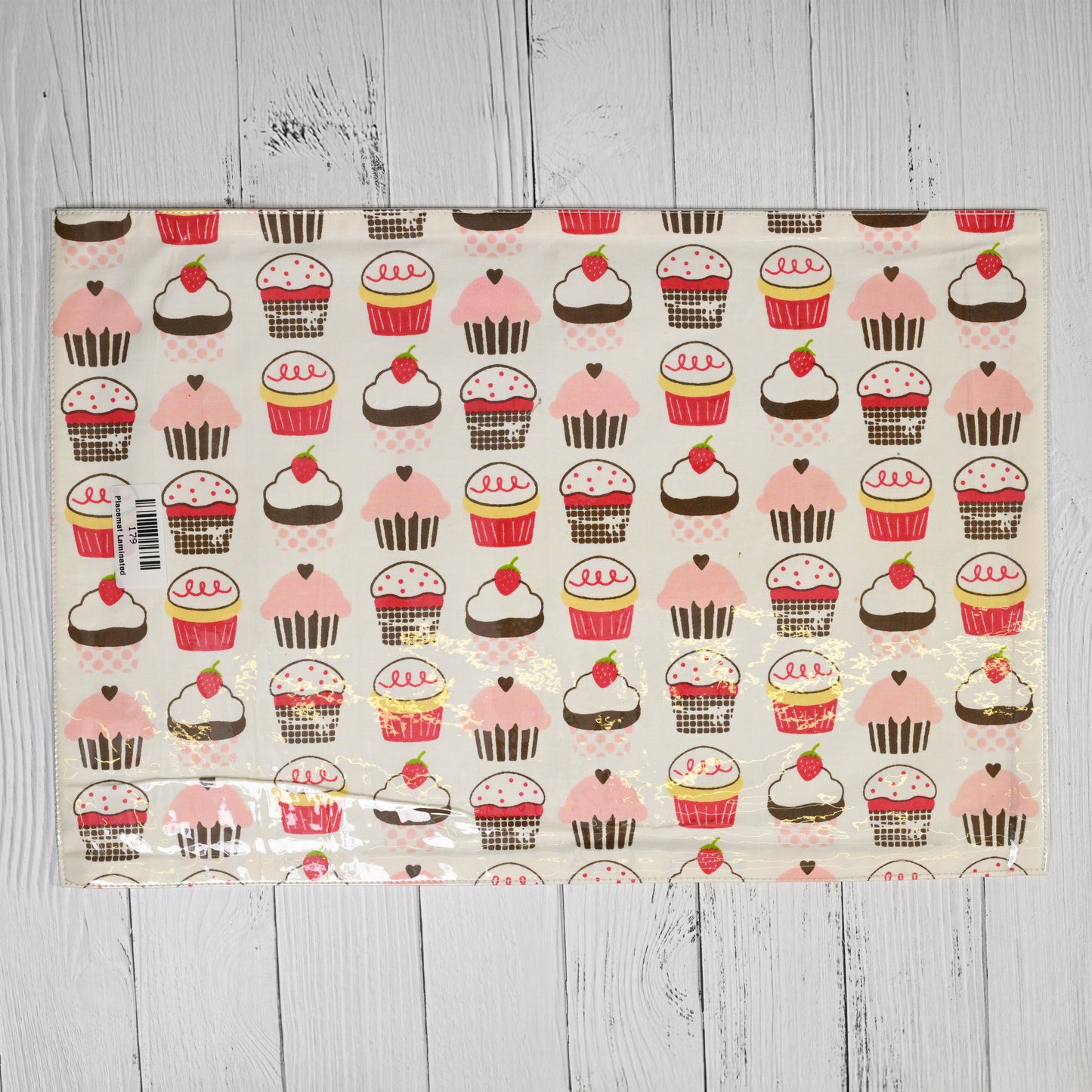 Playful Cupcake Laminated Cotton Table Placemats (set of 6)