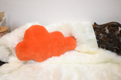 orange velvet shape cushion ( star,cloud)