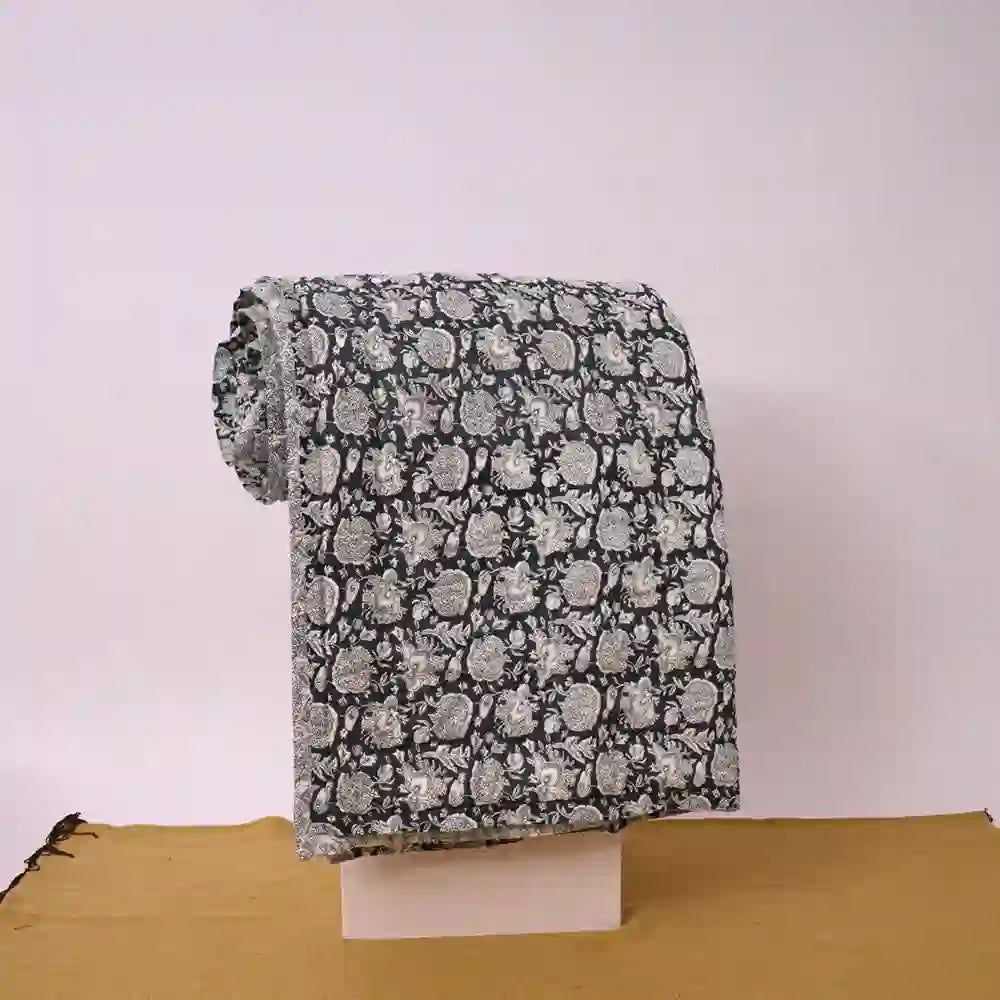 Midnight bloom reversible double mulmul quilt