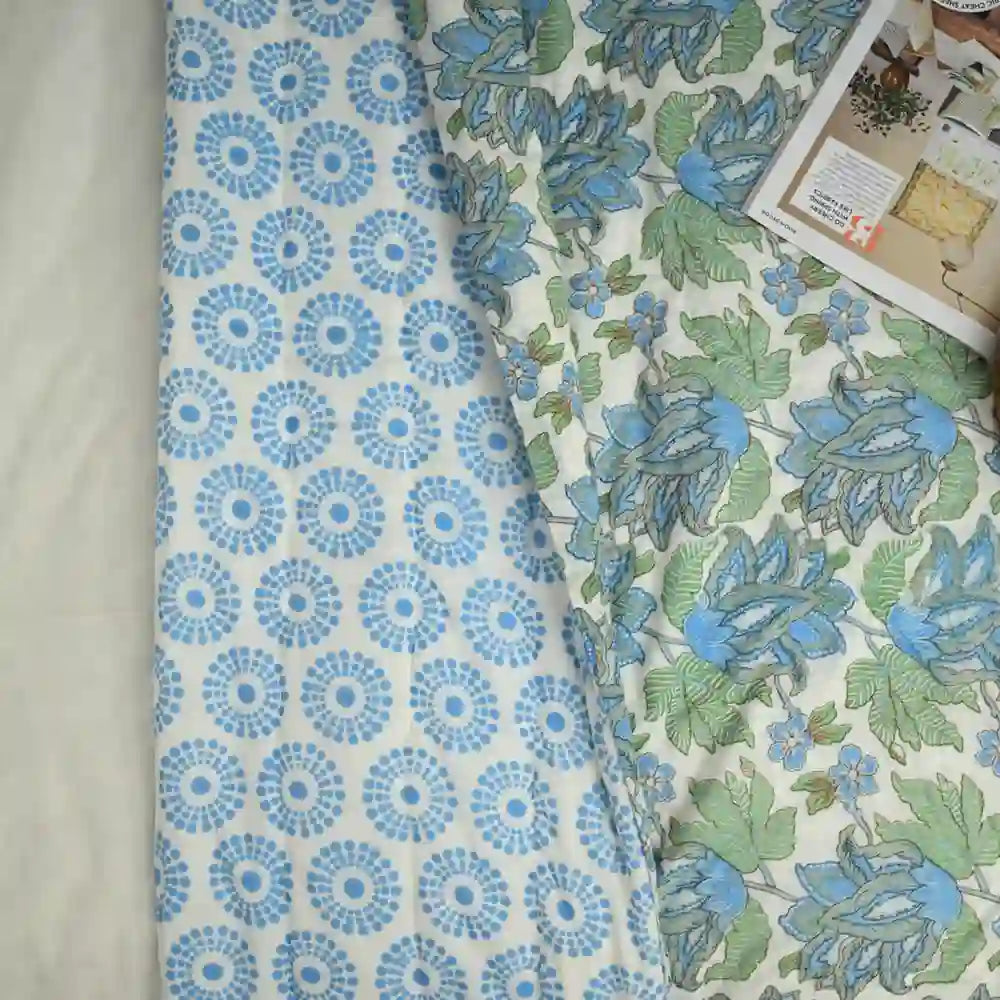 Golden hour bloom reversible double mulmul quilt