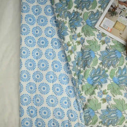 Golden hour bloom reversible double mulmul quilt