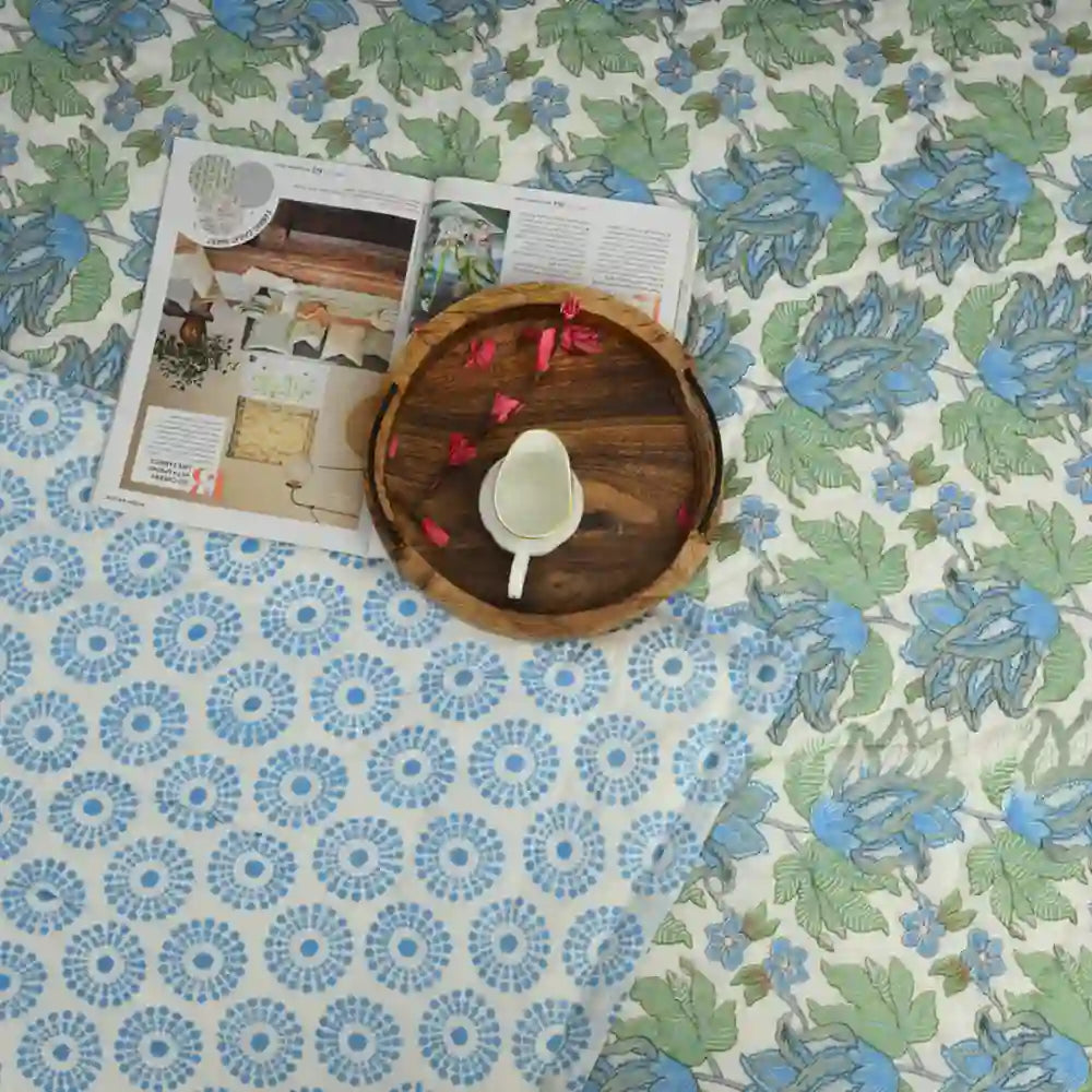 Golden hour bloom reversible double mulmul quilt