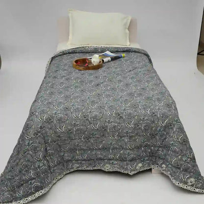 Midnight Muse cotton filled winter print medium quilt