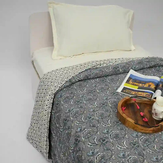 Midnight Muse cotton filled winter print medium quilt