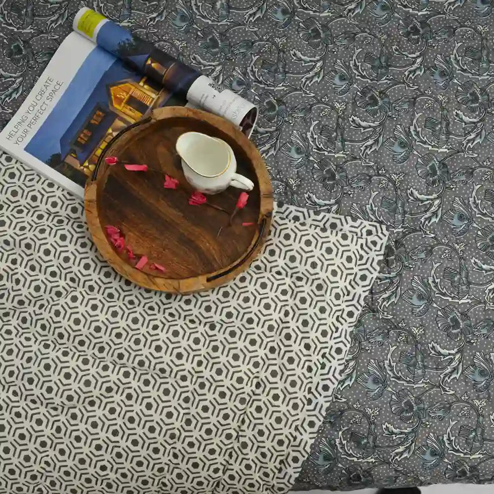 Midnight Muse cotton filled winter print medium quilt