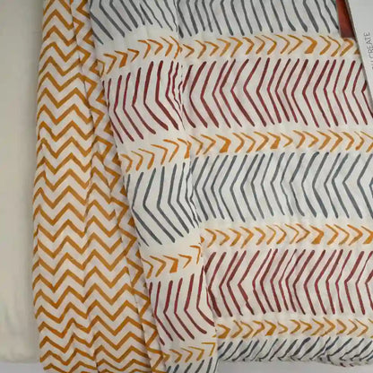 Chevron cotton filled winter print medium quilt