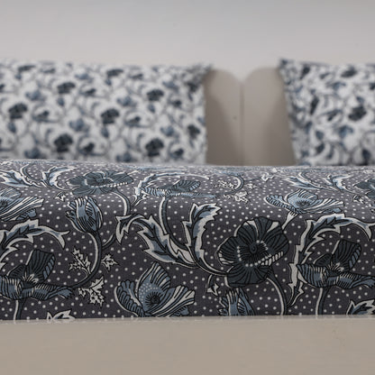 Twilight Bloom 100x100 inches Cotton Bedsheet