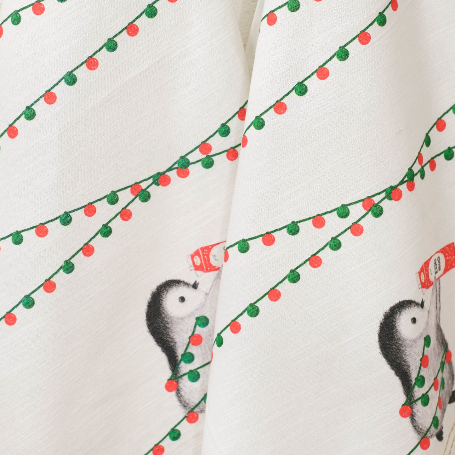Festive Penguin Kitchen Towels with loop (set of 2)