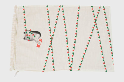 Festive Penguin Kitchen Towels with loop (set of 2)
