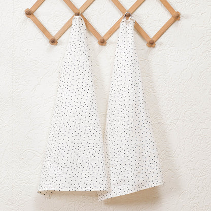 Classic Polka Dot Kitchen Towels with loop (Set of 2)