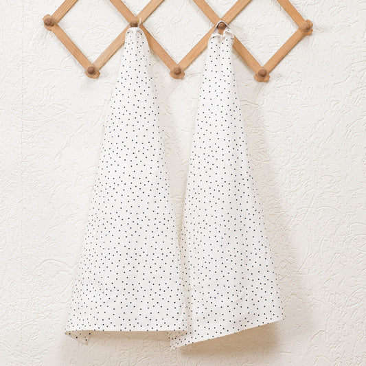 Classic Polka Dot Kitchen Towels with loop (Set of 2)