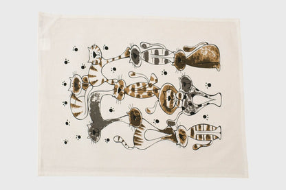 Purrfectly Playful kitchen towels with loop (set of 2)